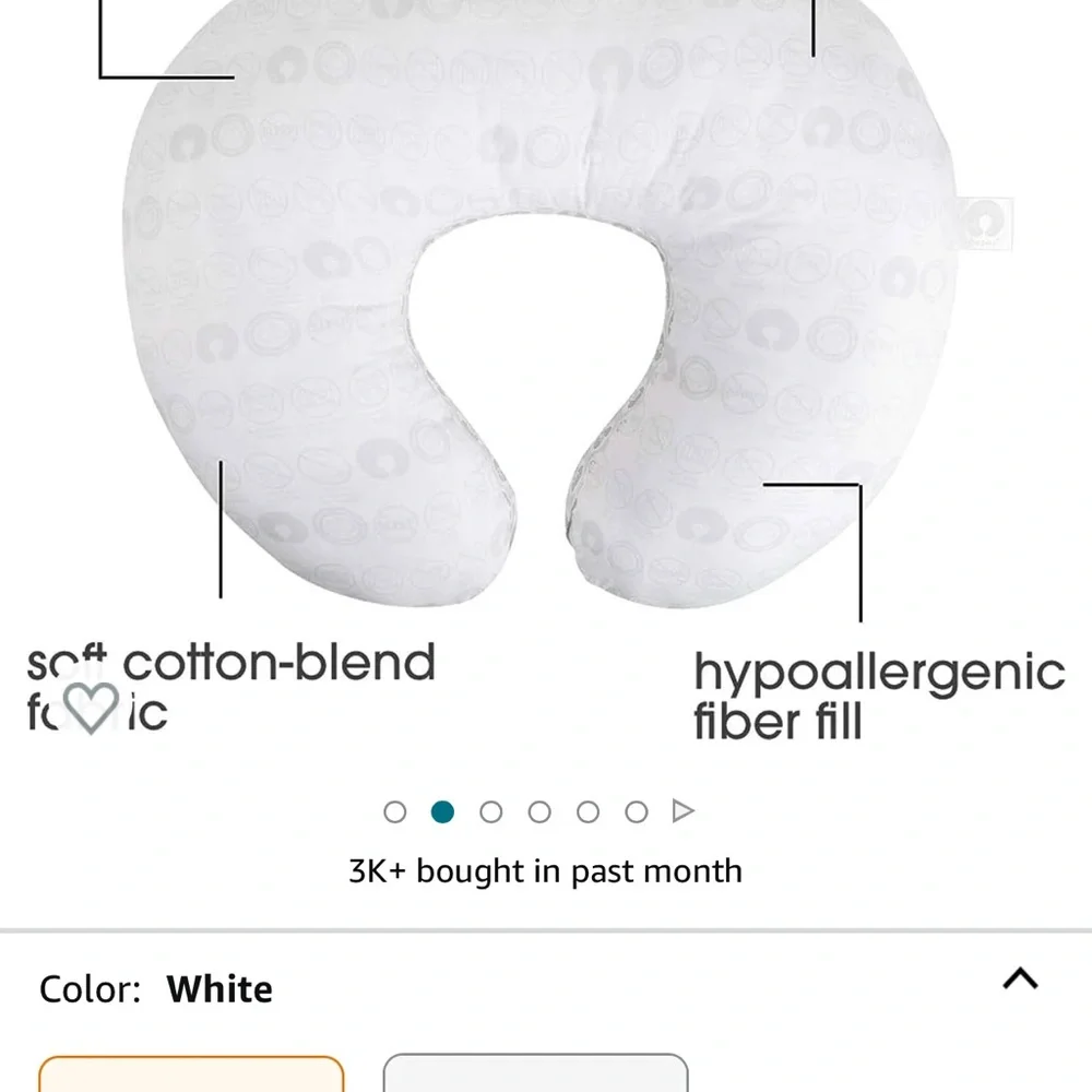 NWOT Boppy Bare Naked Original Support Nursing Pillow - Picture 2 of 6